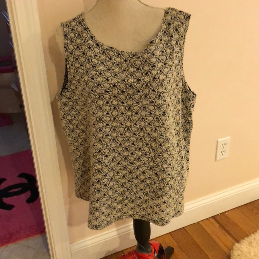 Heavenly knit top 2X Black white